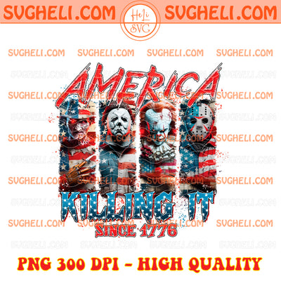 Retro Horror America Killing It Since 1776 Png USA Png