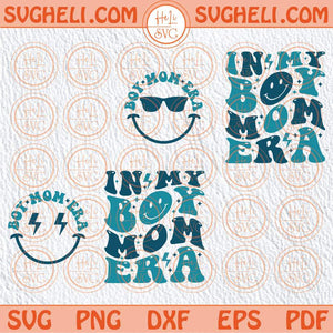 Retro In My Boy Mom Era Svg Smiley Boy Mom Svg Boy Mom Club Svg Png Dxf Eps 2 Styles Files