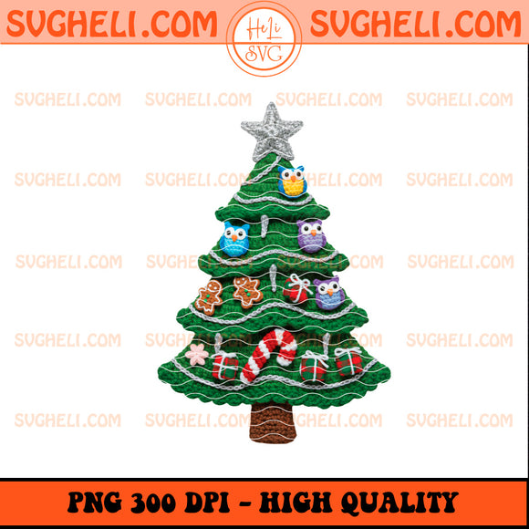 Retro Latch Hook Yarn Crochet Christmas Tree Png