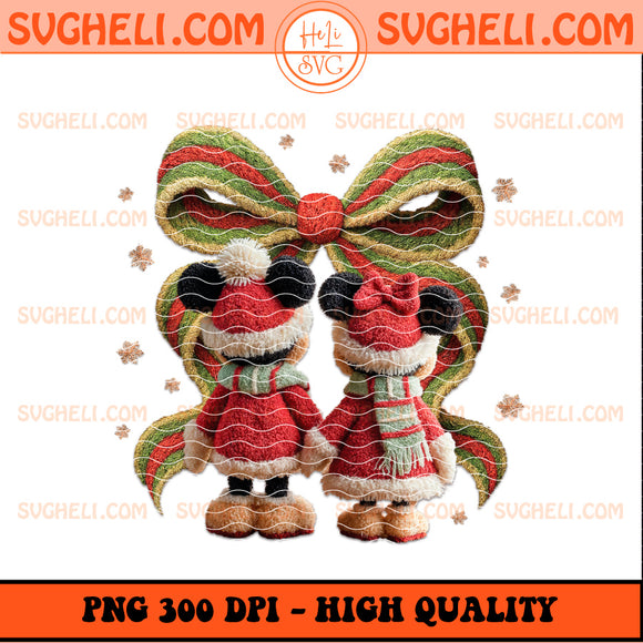 Retro Latch Hook Yarn Crochet Couple Mouse Png