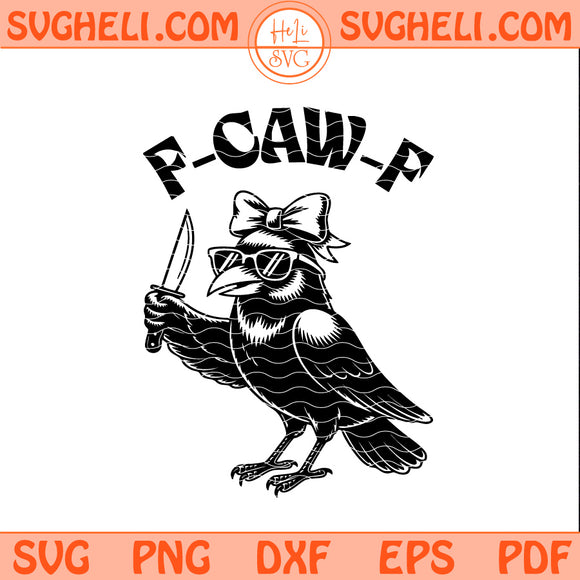 Retro Raven Crow with Bow Svg Crow with Knife Design