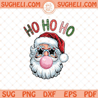 Retro Santa Christmas Blowing Bubble Svg Funny Santa Svg Png Dxf Eps Files