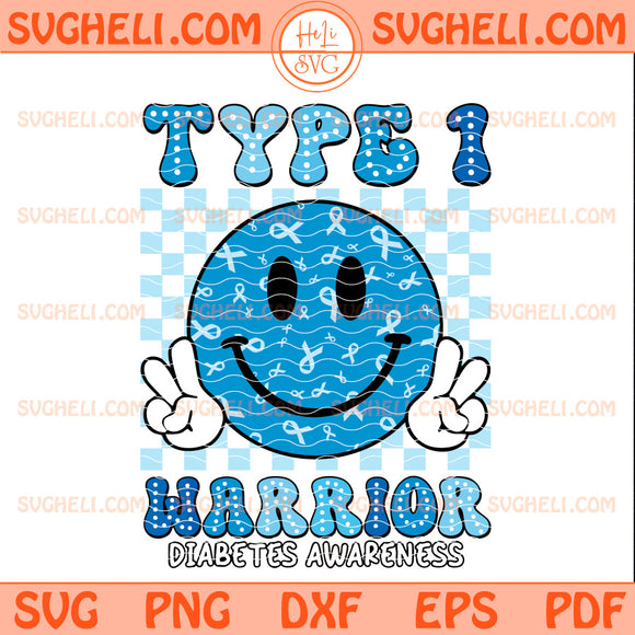 Retro Type 1 Diabetes Awareness Svg Type 1 Diabetes Svg