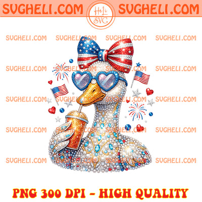 Rhinestone Patriotic Duck Png Patriotic Goose Png