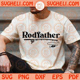 Rodfather Svg Funny Fishing Dad Svg Vintage Rod Father Svg Png Dxf Eps Files