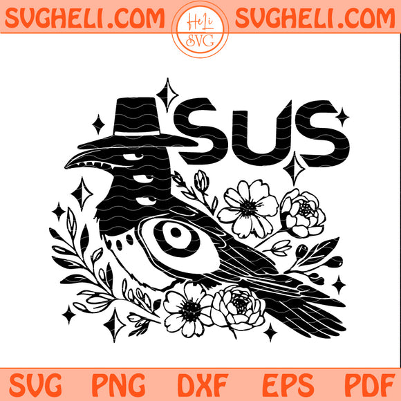 SUS Demon Bird with Hat Svg Huntrix Kpop Demon Hunters Svg