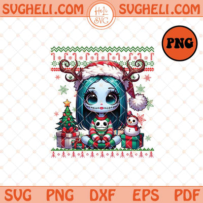 Sally Jack Skellington Ugly Christmas Sweater Png Sally Png Sublimation Files
