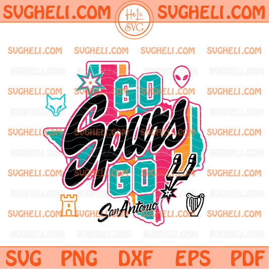 San Antonio Fox Alien Castle Harper Go Spurs Go Svg