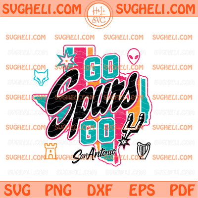 San Antonio Fox Alien Castle Harper Go Spurs Go Svg