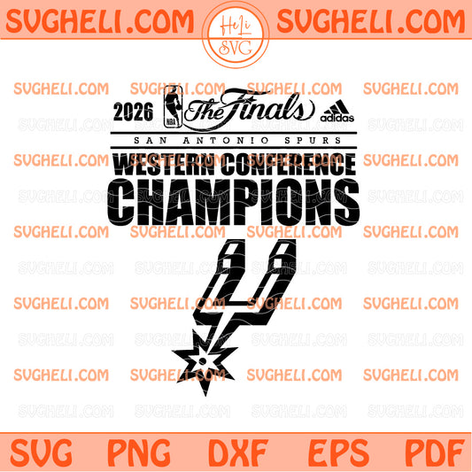 San Antonio Spurs 2026 Western Conference Champions Svg