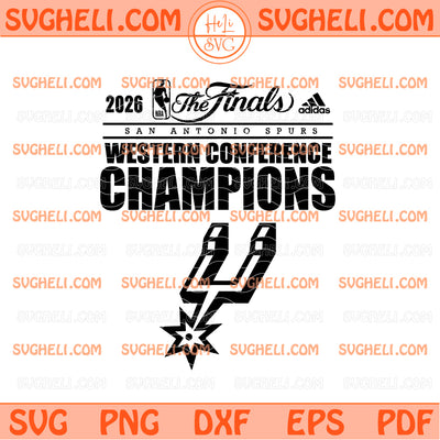 San Antonio Spurs 2026 Western Conference Champions Svg