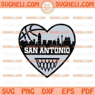 San Antonio Spurs City Skyline Svg Spurs Basketball Svg