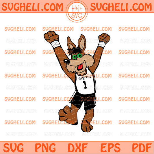 San Antonio Spurs Coyote Basketball Svg Spurs Basketball Svg