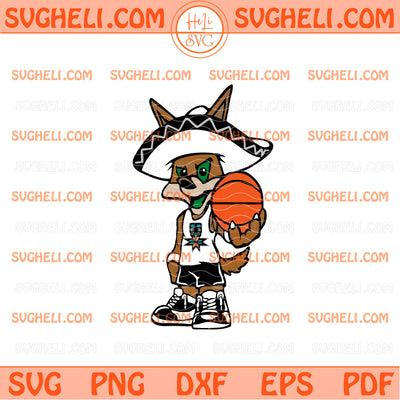 San Antonio Spurs Coyote Mascot Basketball Svg Spurs Svg