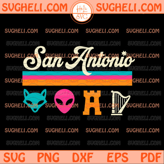San Antonio Spurs Fox Alien Castle Harper Svg Spurs NBA Svg
