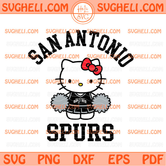 San Antonio Spurs Hello Kitty Basketball Svg Spurs NBA Svg