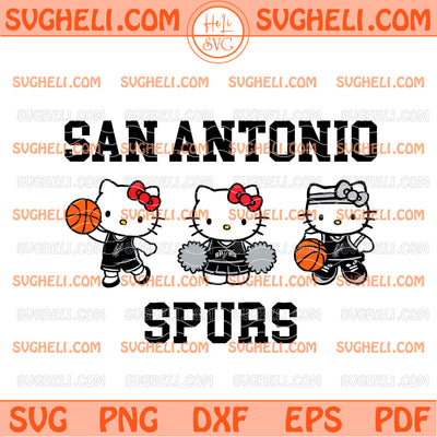 San Antonio Spurs Hello Kitty NBA Svg Spurs Basketball Svg