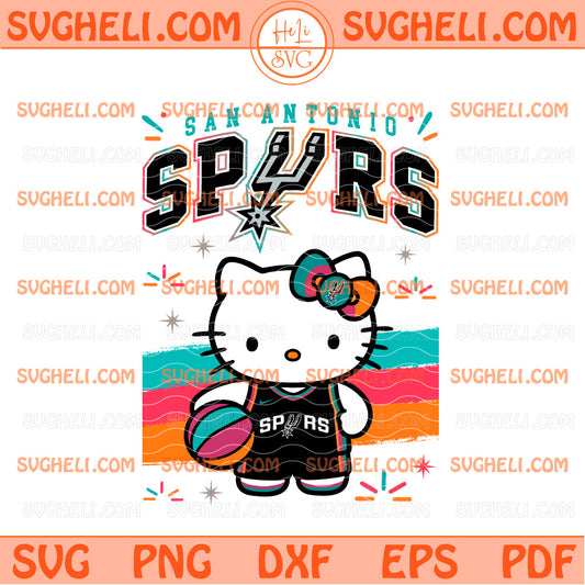 San Antonio Spurs Hello Kitty NBA Teams Svg Spurs NBA Svg