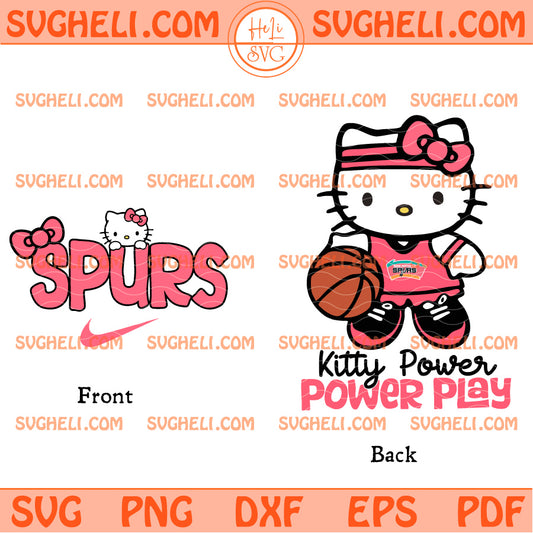 San Antonio Spurs Hello Kitty Power Play Svg Spurs NBA Svg