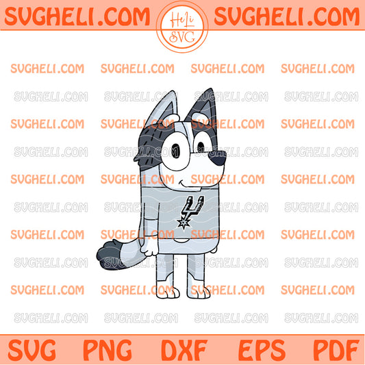San Antonio Spurs Muffin Bluey Basketball Svg Spurs NBA Svg