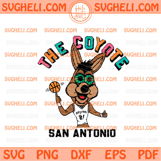 San Antonio Spurs The Coyote Mascot Basketball Svg