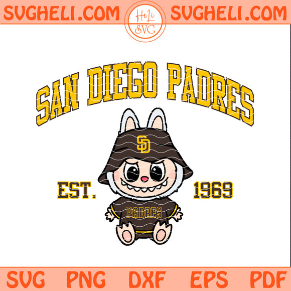 San Diego Padres Labubu Baseball Svg Labubu MLB Svg Png Dxf Eps Pdf Files