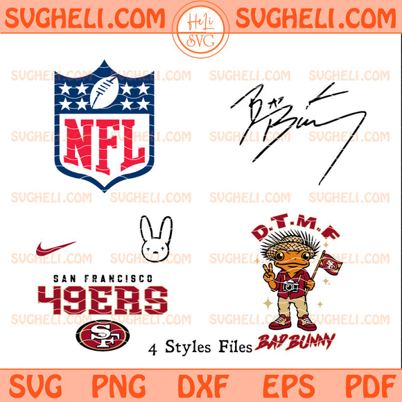 San Francisco 49ers NFL Bad Bunny Svg 49ers SuperBowl Svg