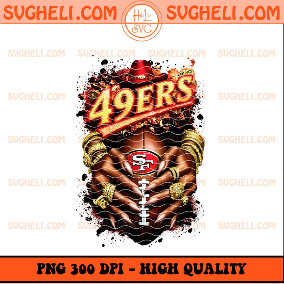 San Francisco 49ers NFL Hand Nail Finger Png