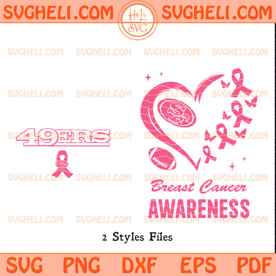 San Francisco 49ers October Breast Cancer Awareness Svg