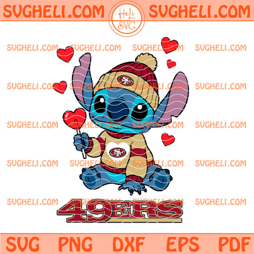 San Francisco 49ers Stitch Valentine Football Svg 49ers Svg