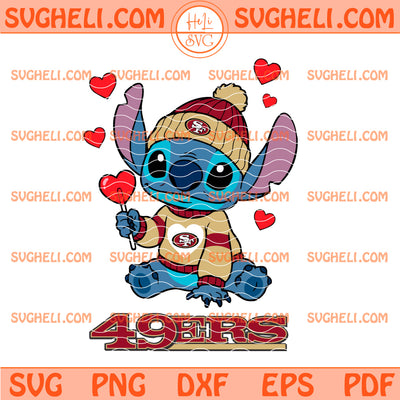 San Francisco 49ers Stitch Valentine Football Svg 49ers Svg