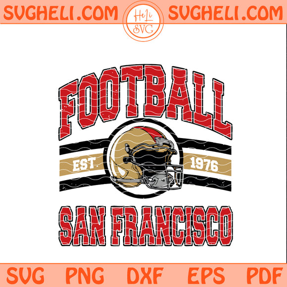 San Francisco Football Svg Est 1976 Red Helmet Clipart