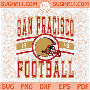 San Francisco Football Svg Vintage Style San Francisco Football Svg Png Dxf Eps Files