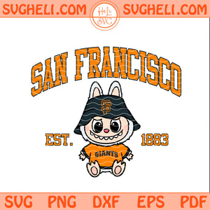San Francisco Giants Labubu Baseball Svg Labubu MLB Svg Png Dxf Eps Pdf Files