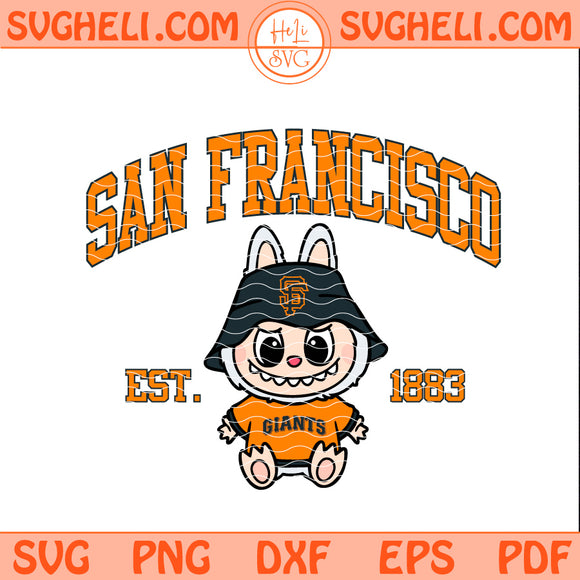 San Francisco Giants Labubu Baseball Svg Labubu MLB Svg Png Dxf Eps Pdf Files