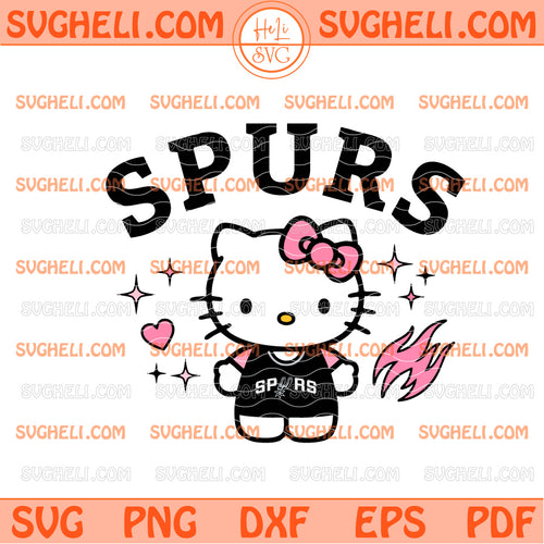 Sanrio Hello Kitty San Antonio Spurs NBA Svg Spurs Svg