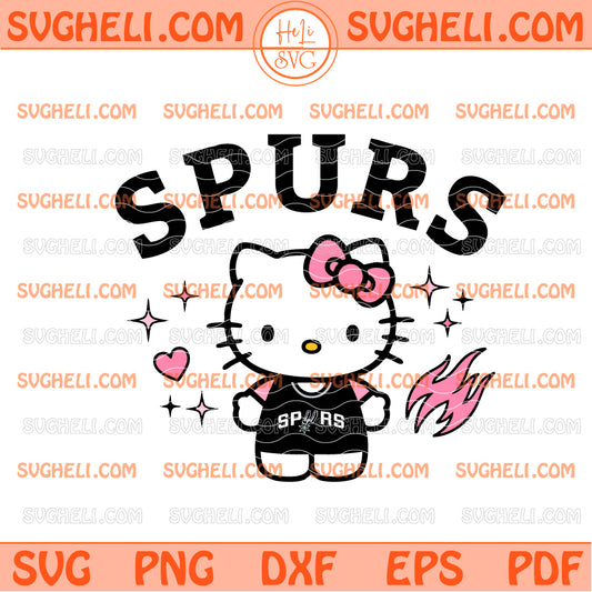 Sanrio Hello Kitty San Antonio Spurs NBA Svg Spurs Svg