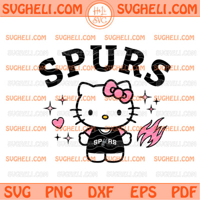 Sanrio Hello Kitty San Antonio Spurs NBA Svg Spurs Svg