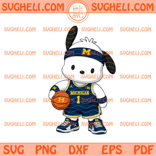 Sanrio Pocchaco Michigan Wolverines Basketball Svg