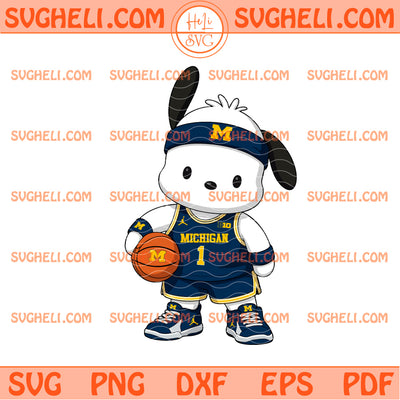 Sanrio Pocchaco Michigan Wolverines Basketball Svg