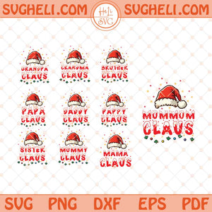 Santa Claus Family Svg Bundle Santa Family Svg Christmas Svg Png Dxf Eps Files