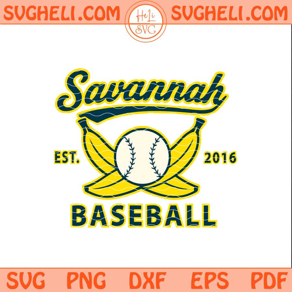 Savannah Bananas Baseball Svg Savannah Bananas Logo Svg Png Dxf Eps Files