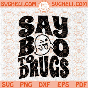 Say Boo To Drugs Svg Red Ribbon Week Awareness Svg Red Ribbon Svg Png Dxf Eps