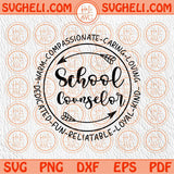 School Counselor Svg Back to School Svg Retro Teacher Counselor Svg Png Sublimation Dxf Eps Files