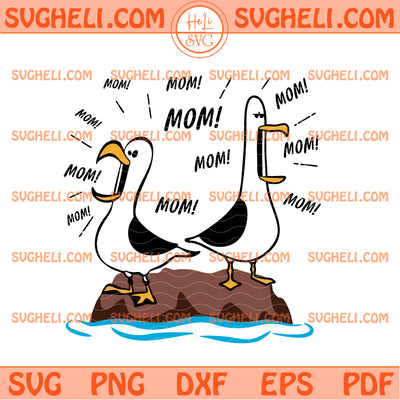 Seagull Mom Mom Mom Svg Ocean Inspired Mother's Day Svg