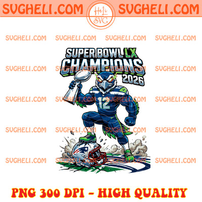 Seahawks It’s Our Time Mascot Victory Trophy Football Png