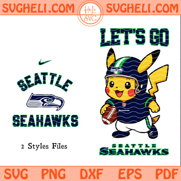 Seattle Seahawk Pokemon NFL Svg Seattle Seahawk Svg