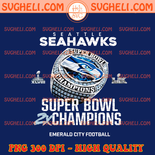 Seattle Seahawks 2x Super Bowl LX Champions 2026 NFL Png