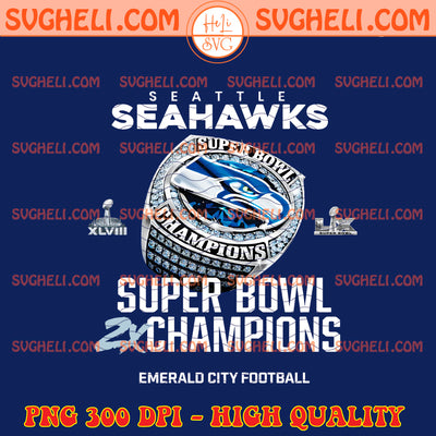 Seattle Seahawks 2x Super Bowl LX Champions 2026 NFL Png