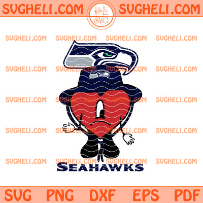Seattle Seahawks Bad Bunny Heart Svg NFL Seahawks Team Svg